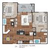 Floor Plan image Creekside Vue New Braunfels, TX 2 bedrooms apts for rent